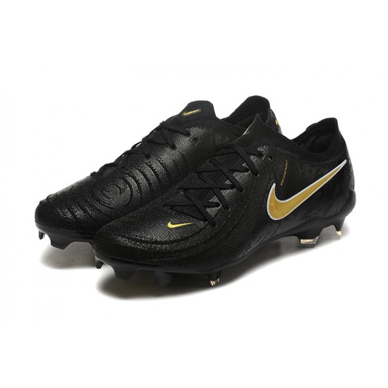 Nike Phantom Luna Elite FG Low Black Gold Football Boots For Men 