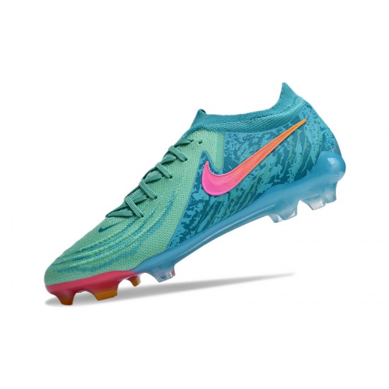 Nike Phantom Luna Elite FG Low Green Blue Football Boots For Men/Women