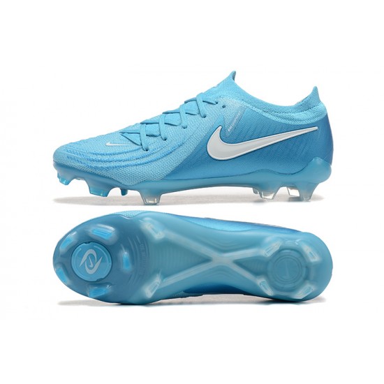 Nike Phantom Luna Elite FG Low Ltblue White Football Boots For Men 