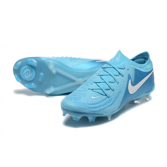 Nike Phantom Luna Elite FG Low Ltblue White Football Boots For Men 