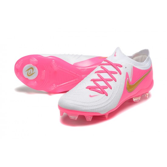 Nike Phantom Luna Elite FG Low Peach White Gold Football Boots For Men 