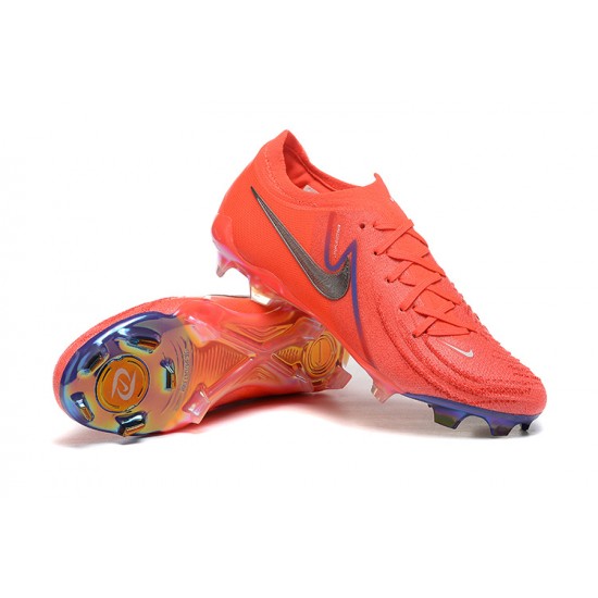 Nike Phantom Luna Elite FG Low Red Gray Football Boots For Men 