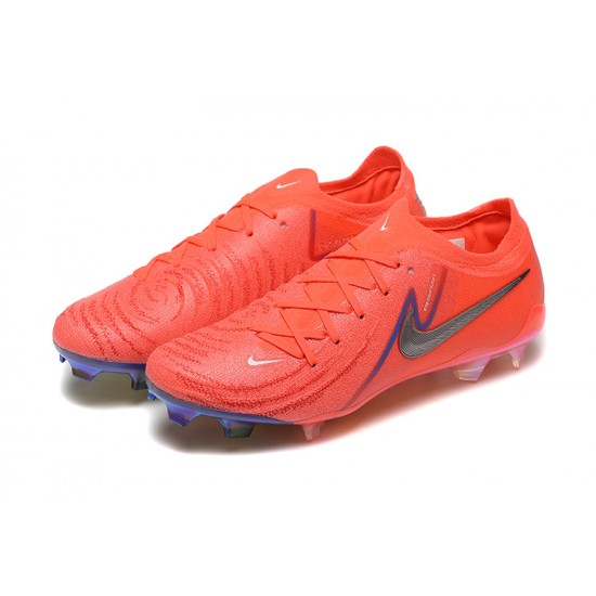 Nike Phantom Luna Elite FG Low Red Gray Football Boots For Men 