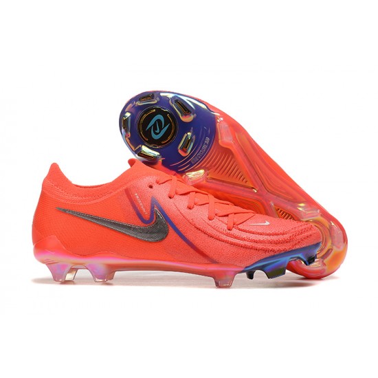 Nike Phantom Luna Elite FG Low Red Gray Football Boots For Men 