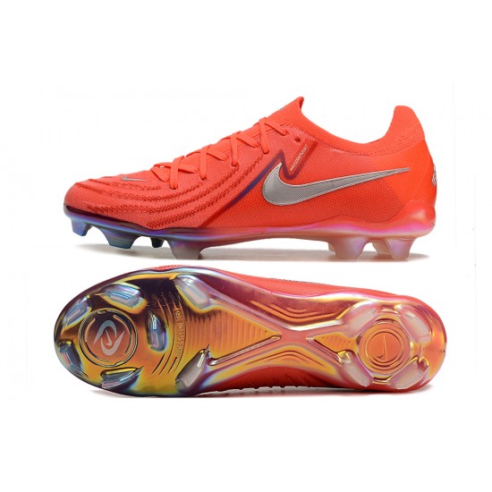 Nike Phantom Luna Elite FG Low Football Boots Red Silver For Men/Women