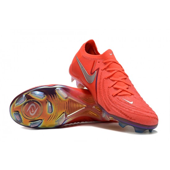 Nike Phantom Luna Elite FG Low Football Boots Red Silver For Men/Women