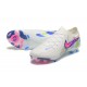 Nike Phantom Luna Elite FG Low White Blue Pink Football Boots For Men 