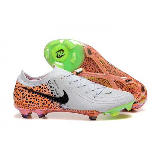 Nike Phantom Luna Elite FG Low White Green Football Boots For Men 