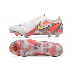 Nike Phantom Luna Elite FG Low White Orange Yellow Football Boots For Men 