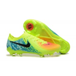 Nike Phantom Luna Elite FG Low Yellow Black Blue Football Boots For Men 