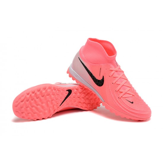 Nike Phantom Luna Elite TF High Top Pink Black Grey Football Boots For Men