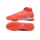 Nike Phantom Luna Elite TF High Top Red Grey Football Boots For Men