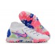 Nike Phantom Luna Elite TF High Top Football Boots White Blue Pink For Men/Women