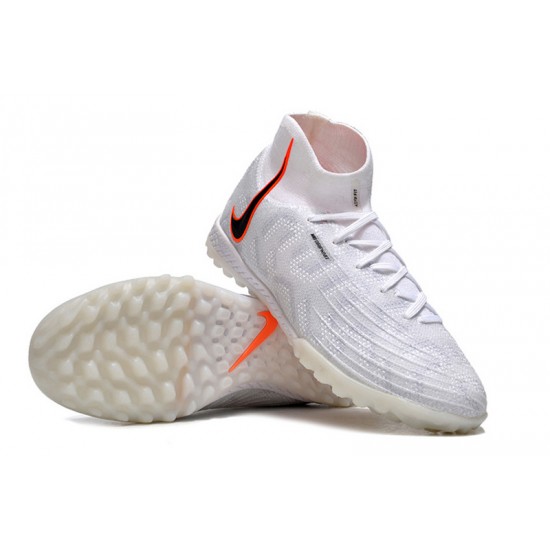 Nike Phantom Luna Elite TF High Top White Pink Football Boots For Men/Women