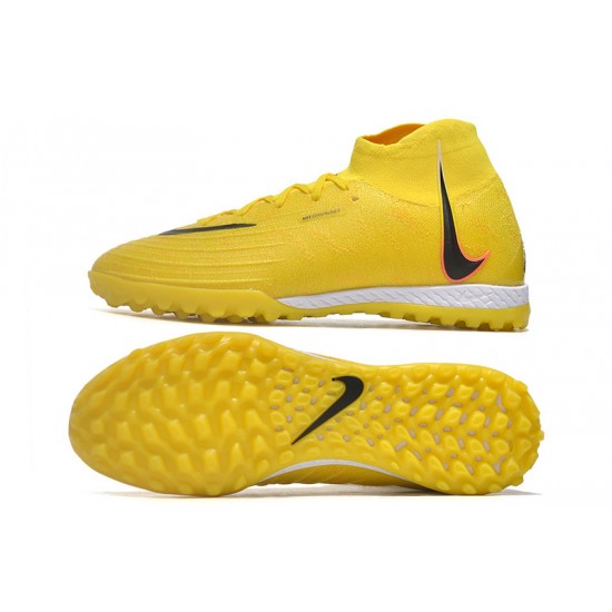 Nike Phantom Luna Elite TF High Top Yellow Football Boots For Men/Women