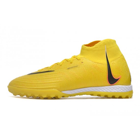 Nike Phantom Luna Elite TF High Top Yellow Football Boots For Men/Women