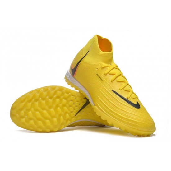 Nike Phantom Luna Elite TF High Top Yellow Football Boots For Men/Women