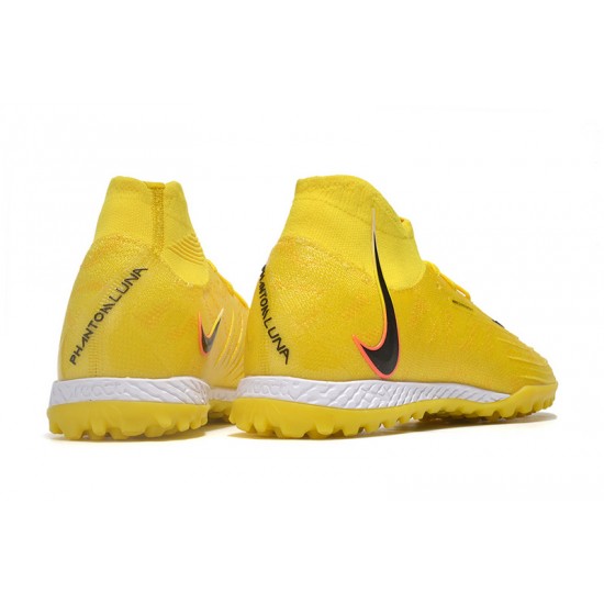 Nike Phantom Luna Elite TF High Top Yellow Football Boots For Men/Women