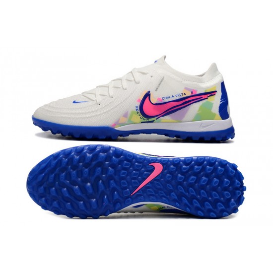 Nike Phantom Luna Elite TF Low Blue White Football Boots For Men