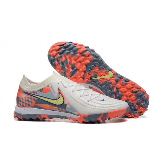 Nike Phantom Luna Elite TF Low Orange White Yellow Football Boots For Men 