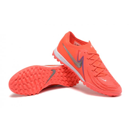 Nike Phantom Luna Elite TF Low Pink Grey Football Boots For Men 