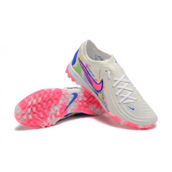 Nike Phantom Luna Elite TF Low Pink White Blue Football Boots For Men 