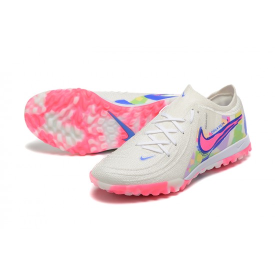 Nike Phantom Luna Elite TF Low Pink White Blue Football Boots For Men 