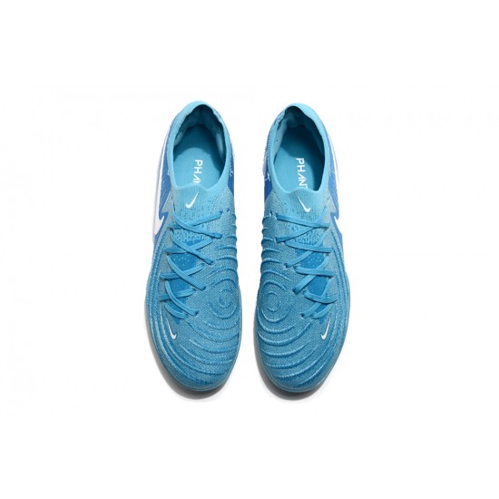 Nike Phantom Luna Elite TF Low Football Boots Ltblue White For Men/Women