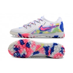 Nike Phantom Luna Elite TF Low Football Boots White Blue Pink For Men/Women