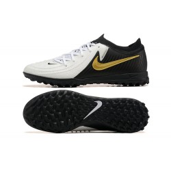 Nike Phantom Luna Elite TF Low White Black Gold Football Boots For Men 