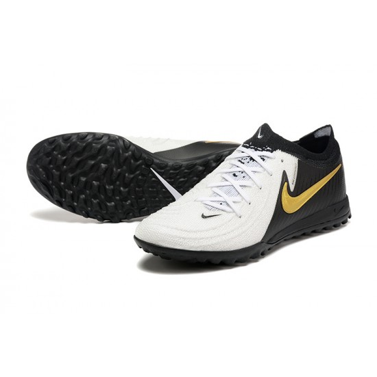 Nike Phantom Luna Elite TF Low White Black Gold Football Boots For Men 