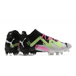 Puma Future Ultimate FG Black Pink Green White Blue Low Men Football Boots