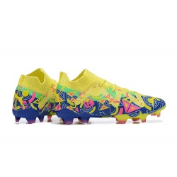 Puma Future Ultimate FG Low Yellow Blue Men Football Boots