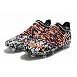 Puma Future Z 1.3 FG Low White Black And Orange Men Football Boots