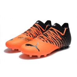 Puma Future Z 1.3 Instinct MG Low Black Orange Men Football Boots 