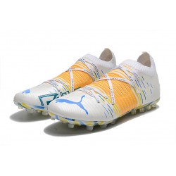 Puma Future Z 1.3 Instinct MG Low White Blue Yellow Men Football Boots