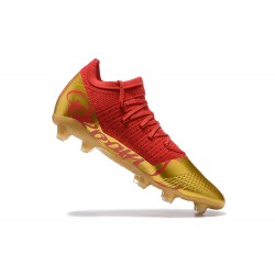 Puma Future Z 1.3 Teazer FG Red Gold Low Men Football Boots