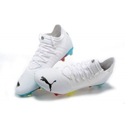 Puma Ultra 1 3 FG AGG Sunblaze Bluemazing White Blue Yellow Red Low Men Football Boots