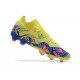 Puma Ultra Ultimate FG Yellow Blue Pink Low Men Football Boots