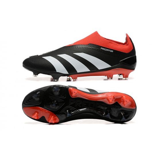 Adidas Predator Accuracy FG Boots Black Red White Mens Football Boots