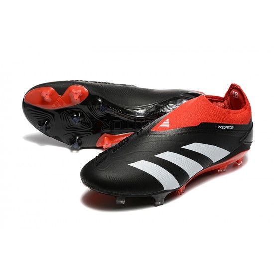 Adidas Predator Accuracy FG Boots Black Red White Mens Football Boots