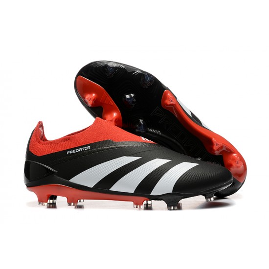 Adidas Predator Accuracy FG Boots Black Red White Mens Football Boots