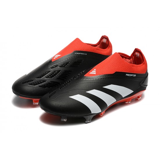 Adidas Predator Accuracy FG Boots Black Red White Mens Football Boots